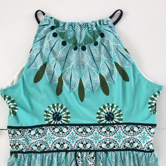 Sundress from Maggie London In Turquoise Print - Picture 4 of 8